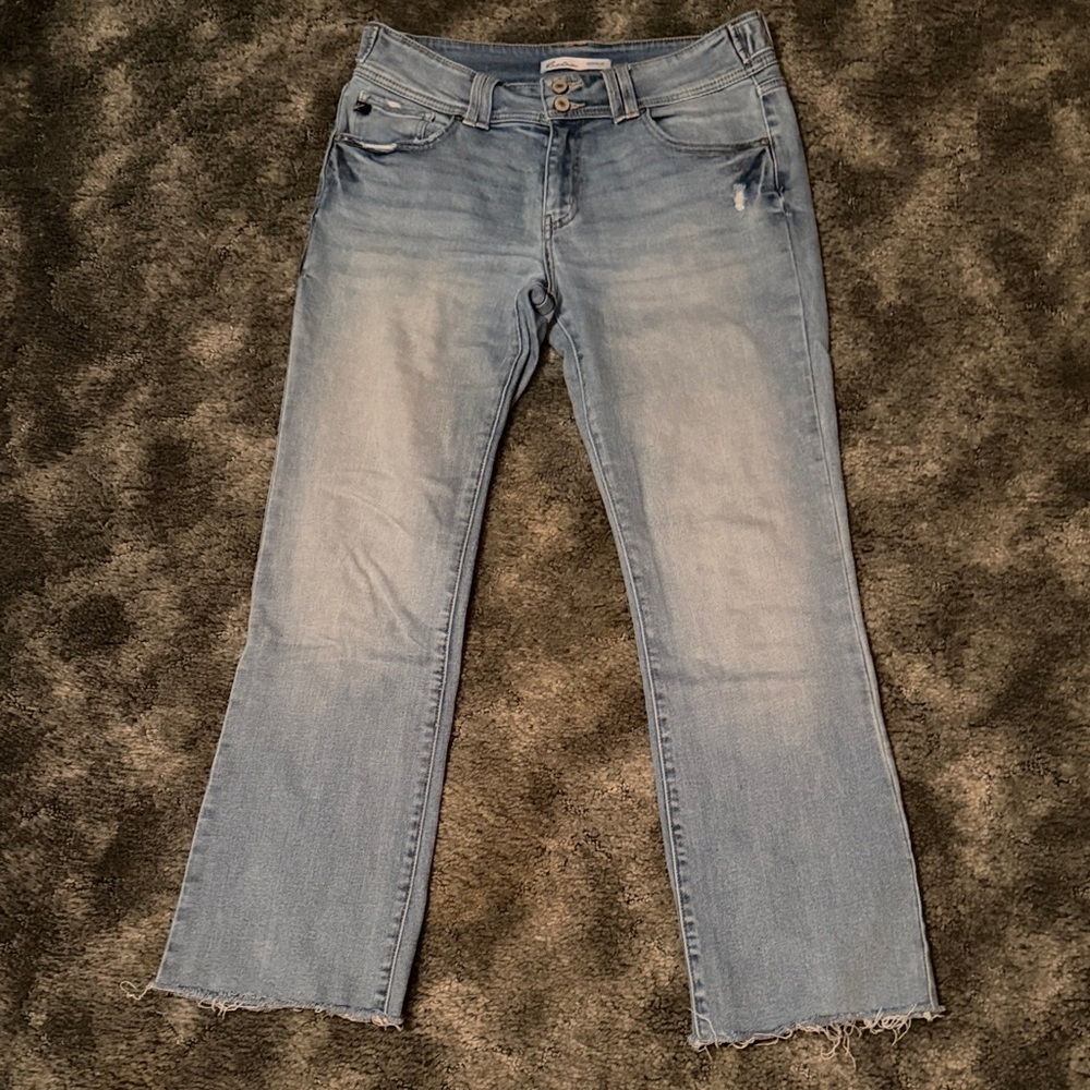 KanCan Women's Faded Blue Jeans